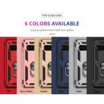 Wholesale Galaxy S10+ (Plus) Tech Armor Ring Grip Case with Metal Plate (Rose Gold)